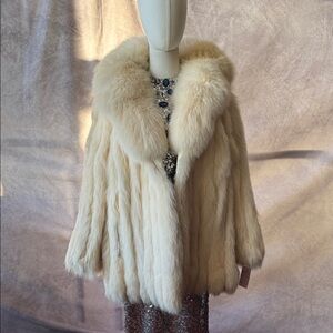 Elegant Cream Fur Coat